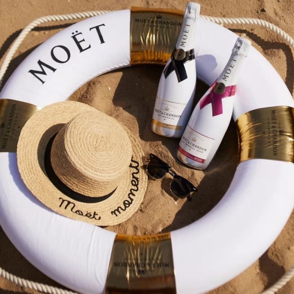 Moët & Chandon “Moët Moment” Raffia Hat with Black Band - Picture 7 of 8